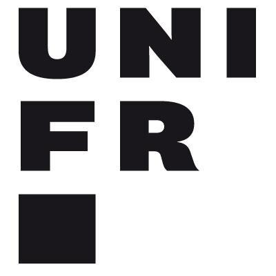 University of Fribourg logo with blocky black text and single black square stacked vertically