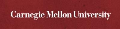 Carnegie Mellon University written in white serif font over a burgundy textured background.