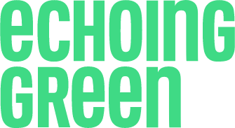 echoing green logo in green lettering