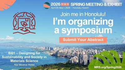 Flyer promoting the conference venue (Hawaii) and symposium topic