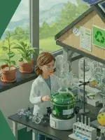 Scientist practicing chemistry