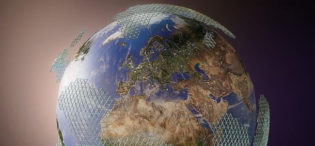 webinar cover image with half a globe and network mesh around parts of it